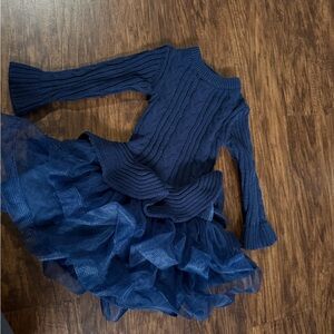 Elegant Navy Blue Kids Formal Dress
